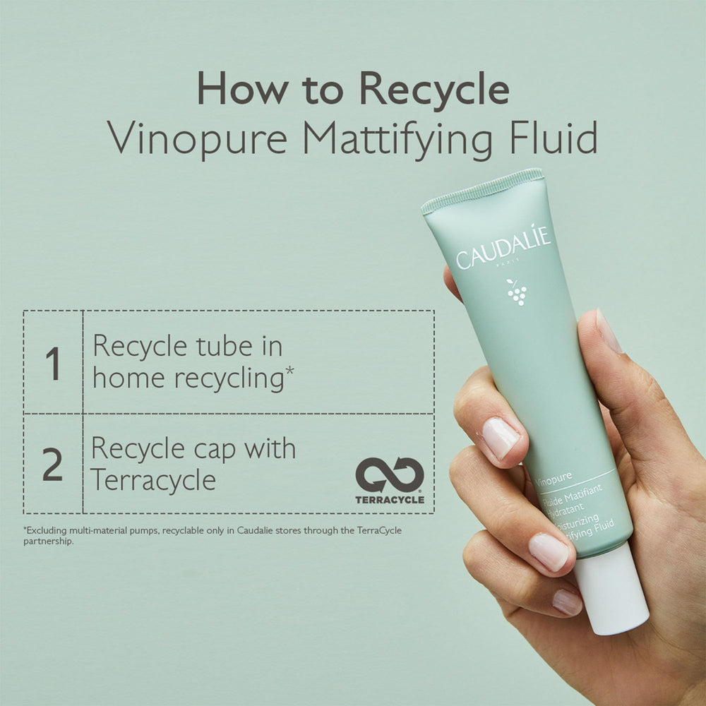 Caudalie Vinopure usage—apply morning and evening for refreshed, less oily skin