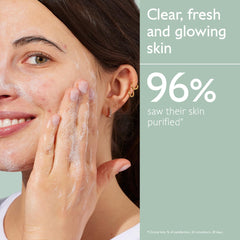 Caudalie Vinopure gel-to-foam texture lathers on damp skin.
