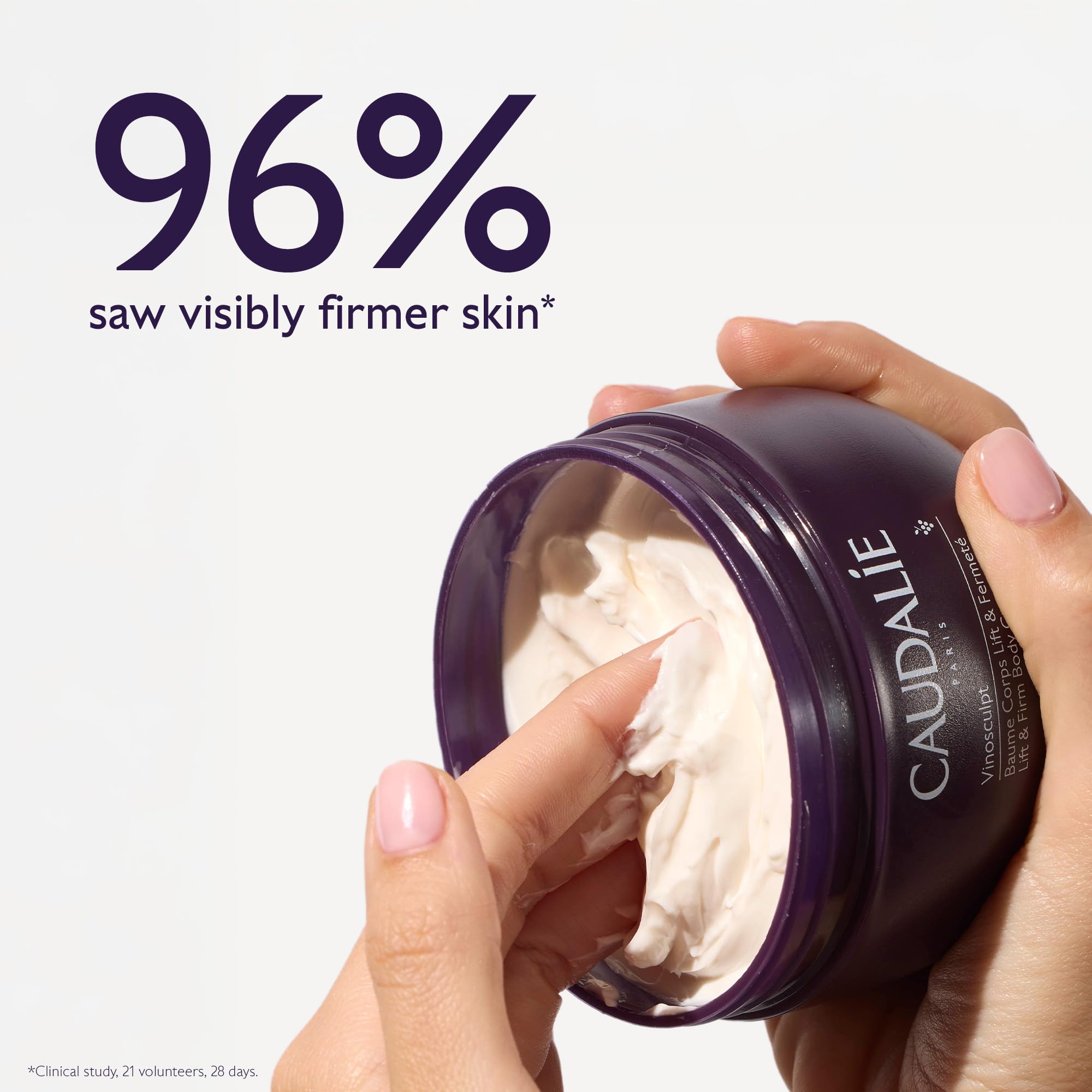 Caudalie Vinosculpt cream texture close-up showing smooth, non-greasy absorption