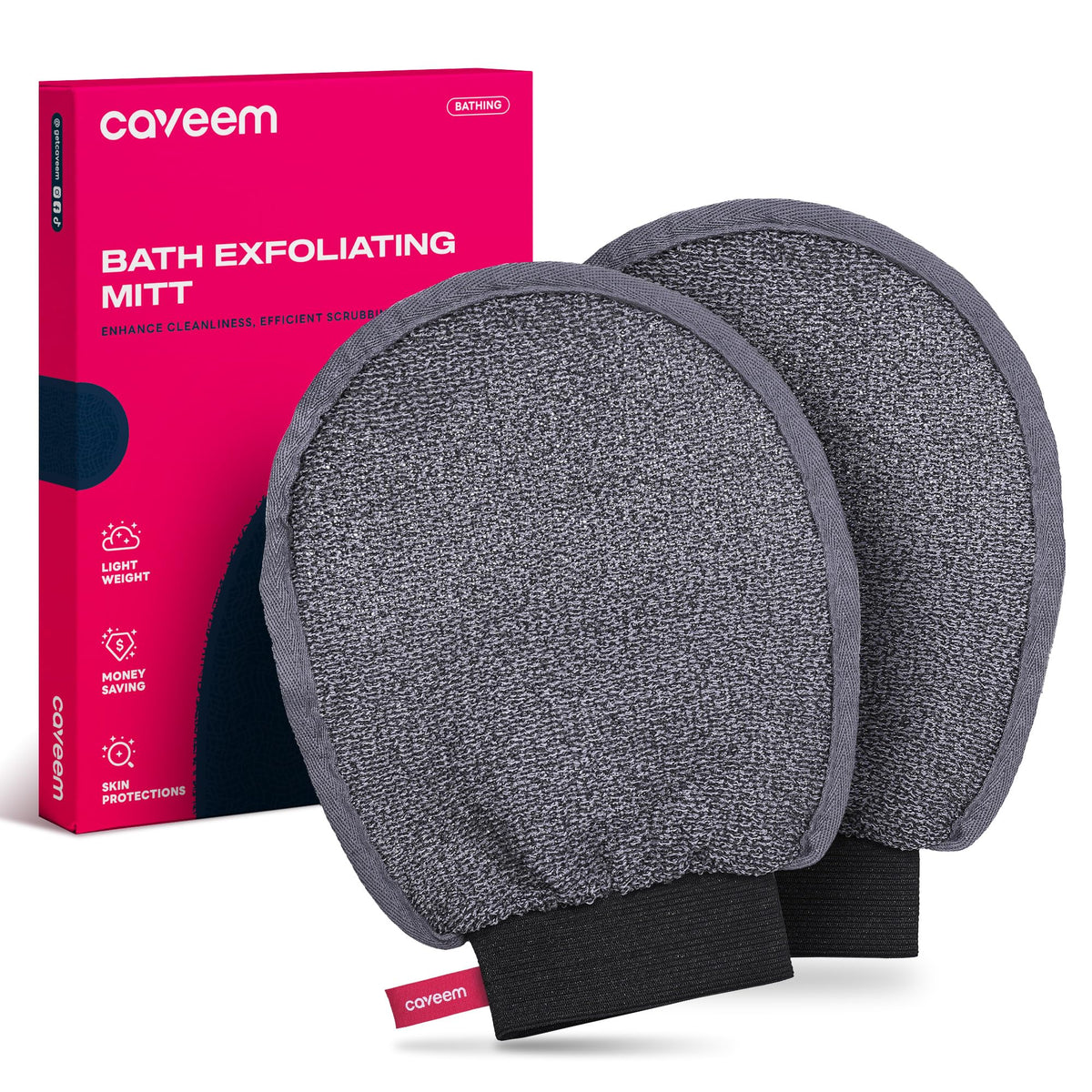 Caveem Exfoliating Mitt textured glove for deep cleansing and smoother skin