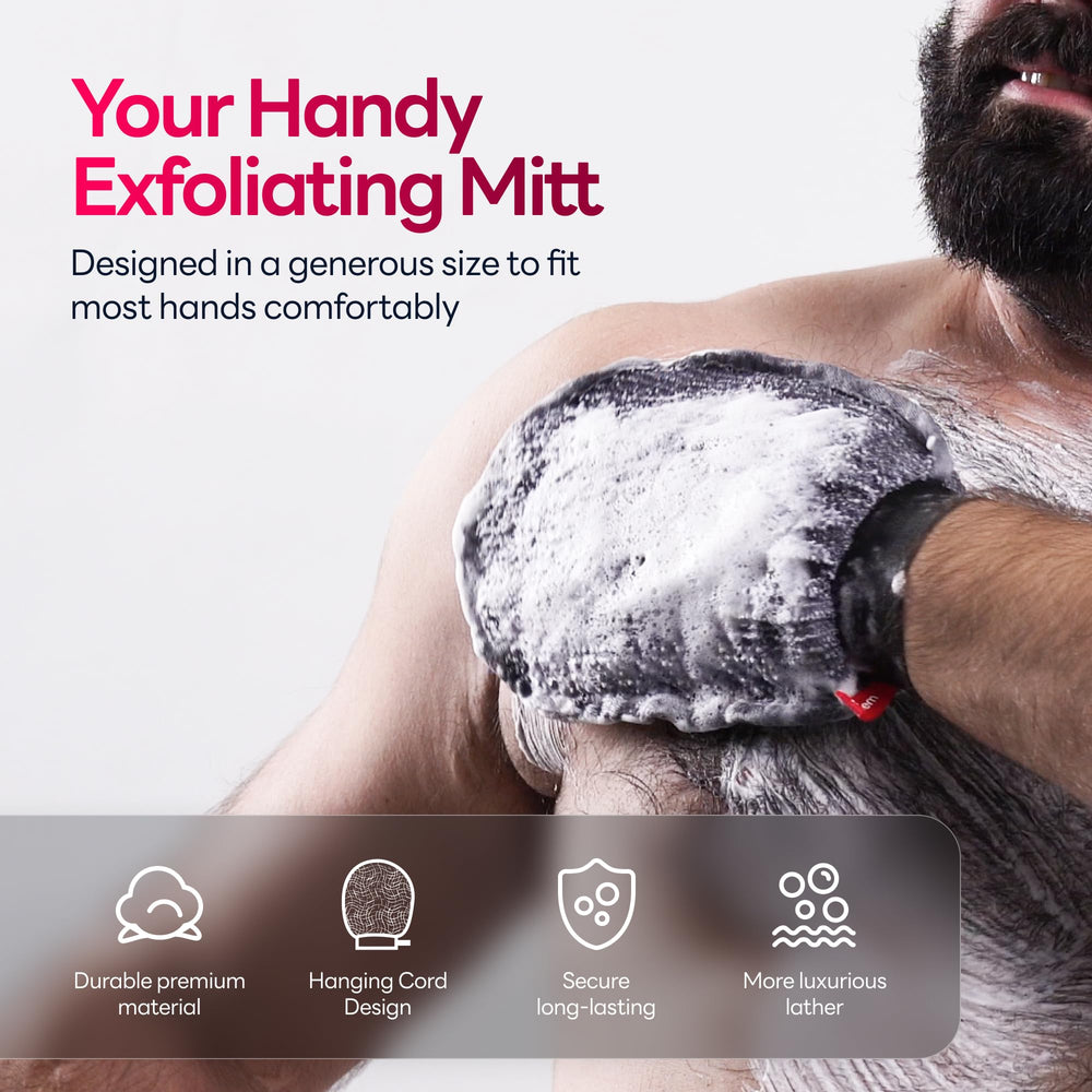 Caveem Exfoliating Mitt two-pack offers sustainable reusable grooming solution