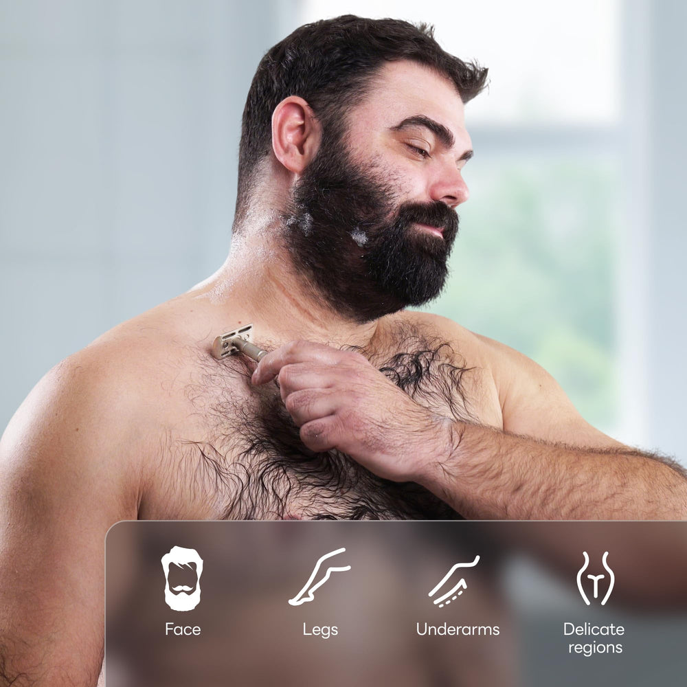 CAVEEM sustainable shaving packaging highlights reduced plastic waste and durability