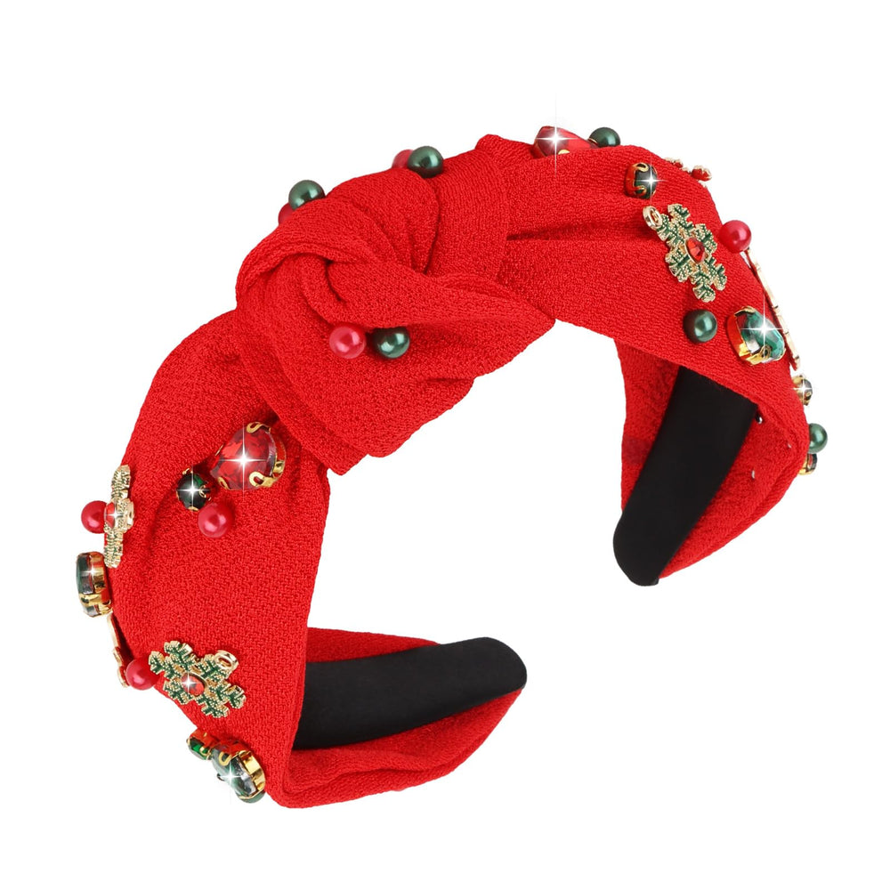 Cavetee headband worn with a holiday outfit to enhance festive look.