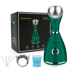 Caviens Nwsw facial steamer front view showing nano-ionic mist for deeper hydration.