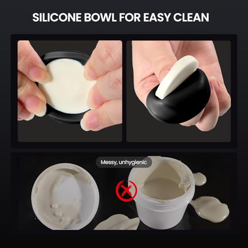 CAVSTORM silicone-cleaning bowl shown for effortless cleanup.