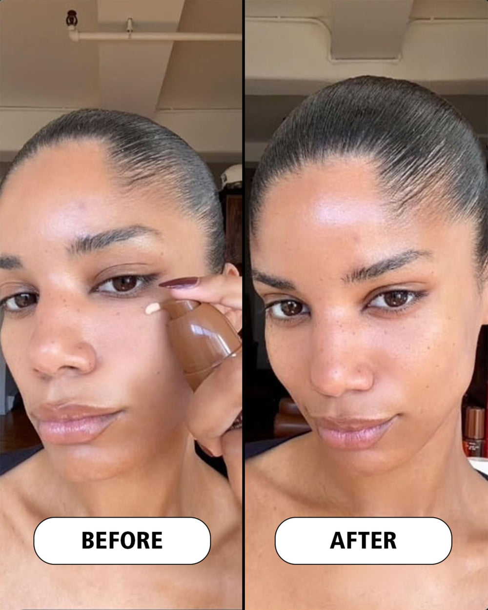Cay Skin Isle Glow swirled texture shows lightweight makeup-primer-like feel.