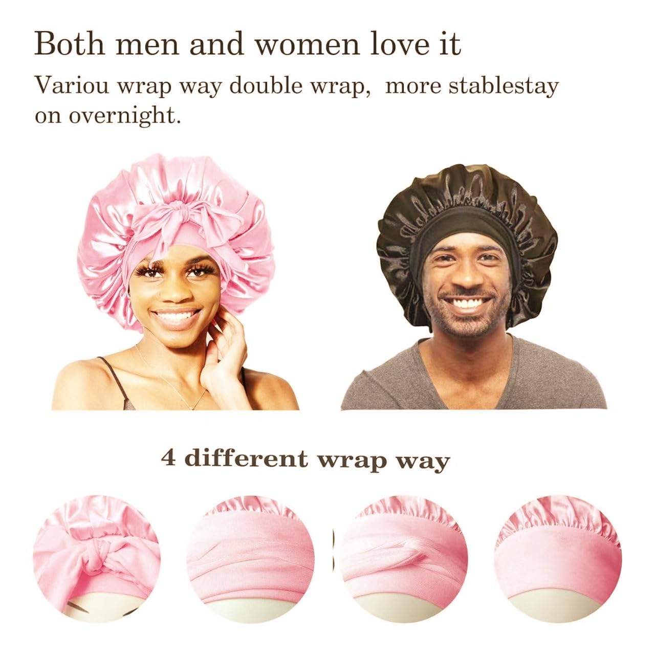CAZYTOYZ night time haircare bonnet protects hair during skincare routine