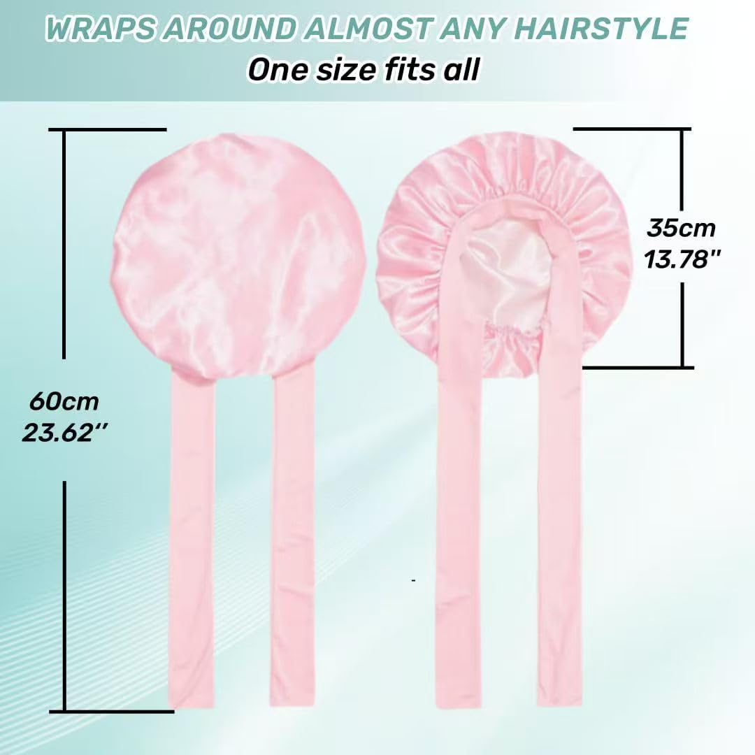 CAZYTOYZ satin bonnet non-slip with tie to stay on overnight