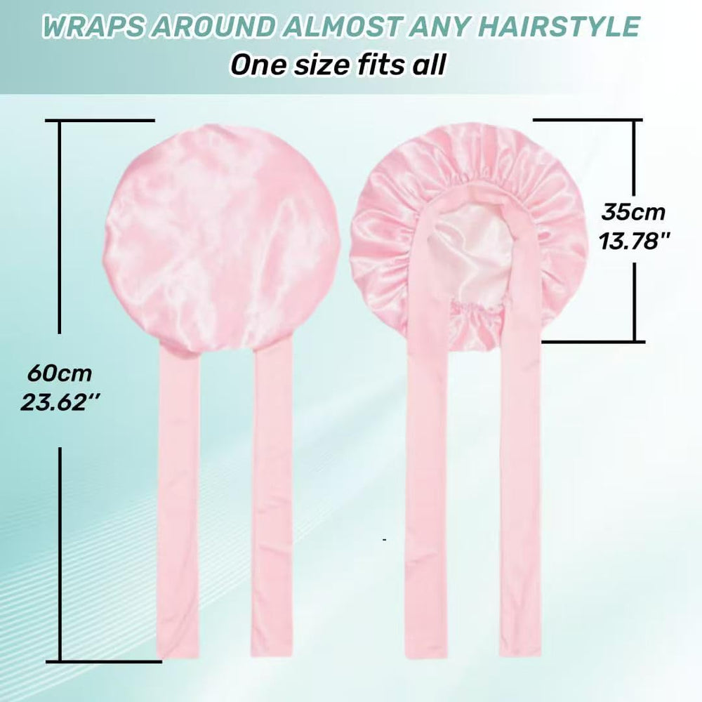 CAZYTOYZ satin bonnet non-slip with tie to stay on overnight