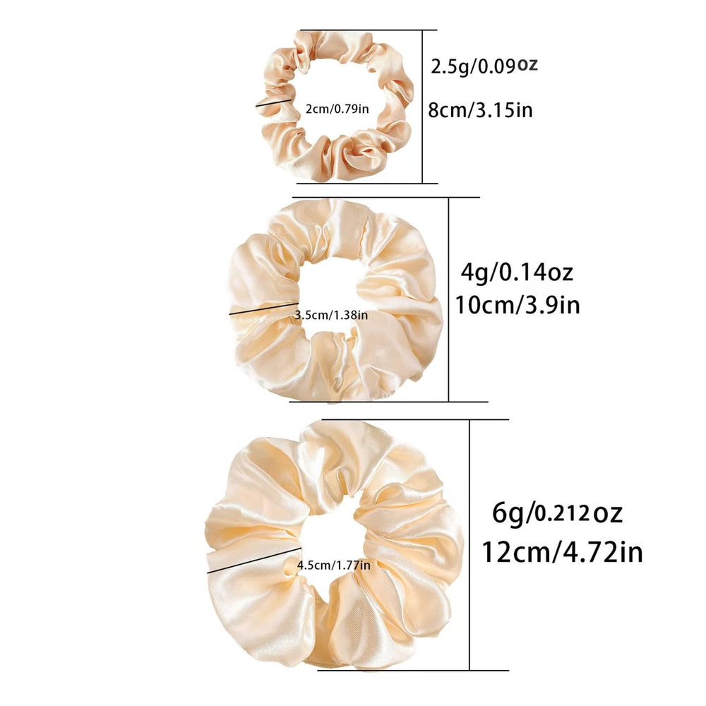 CAZYTOYZ soft elastic satin scrunchie close-up highlighting snag-free comfort.