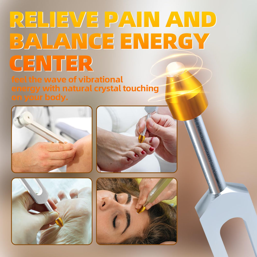 CBCJIEHUXL tuning fork 128Hz captures bright harmonics for energy balancing during yoga.