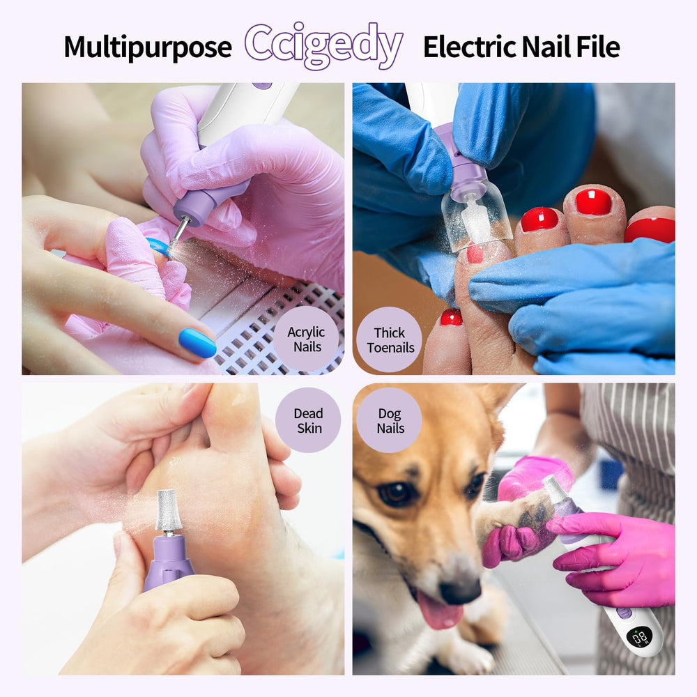 Ccigedy ergonomic anti-slip grip supports steady shaping and filing.