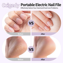 Ccigedy 15-speed cordless nail drill ideal for versatile home pedicures.