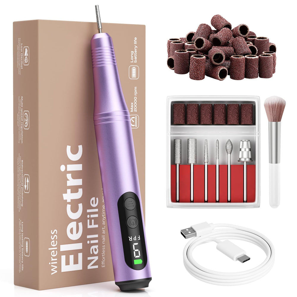 Ccigedy cordless nail drill with LED display for precise speed control during manicures