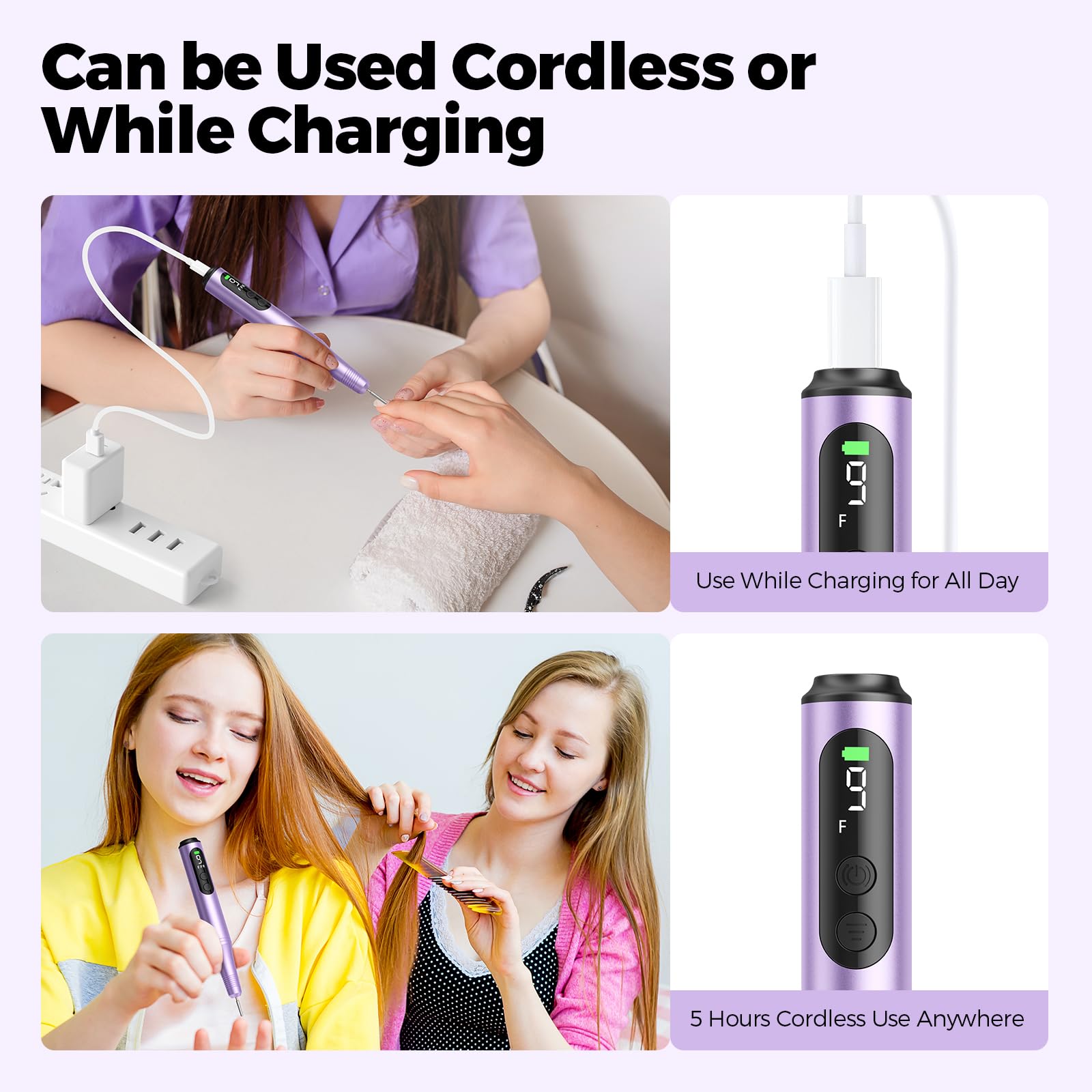 Ccigedy nail cleaning brush for quick prep and cleanup