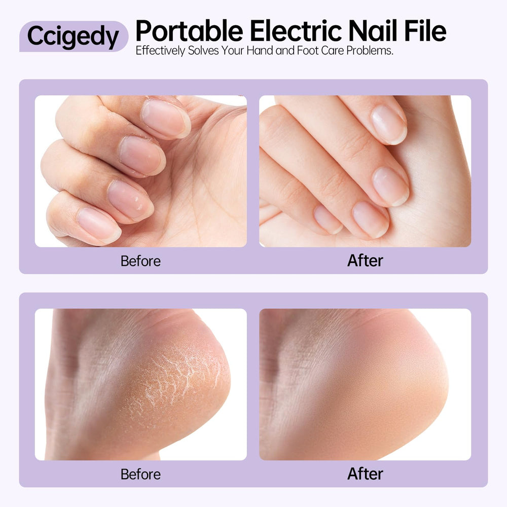 Ccigedy nail drill 9-speed control with display allows tailored nail shaping.