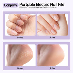 Ccigedy nail drill 9-speed control with display allows tailored nail shaping.