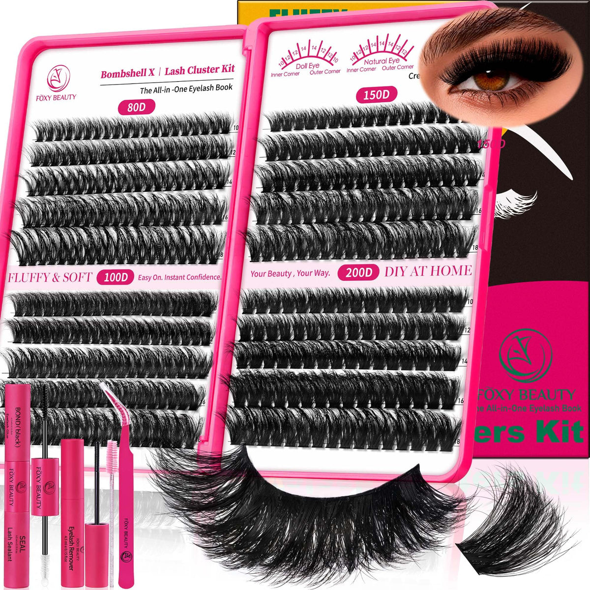 CCODDY Bombshell X dense lashes for dramatic volume.