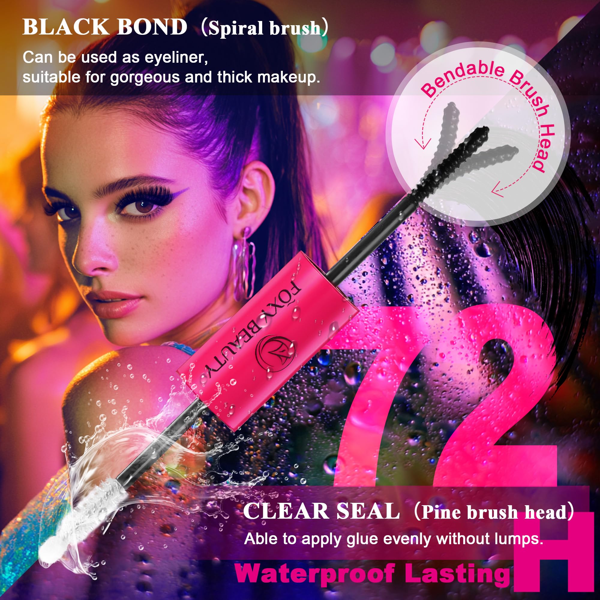 CCODDY Bombshell X lash bond and remover included for easy upkeep.