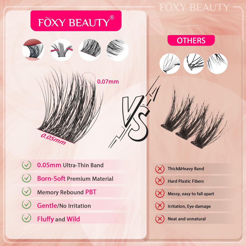 CCODDY Foxy Beauty fluffy lash clusters create volumized, eye-opening effect