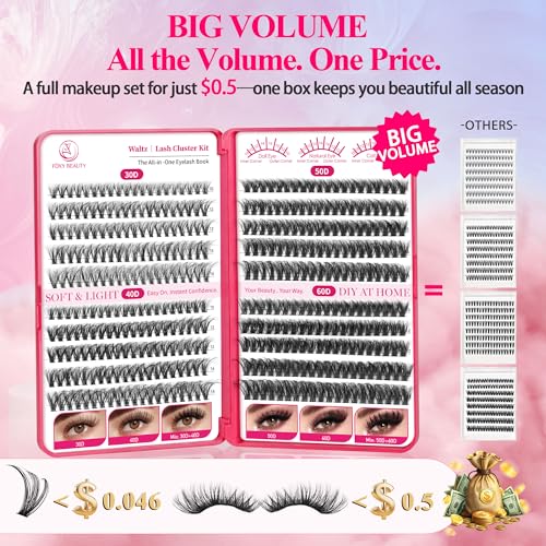 CCODDY Waltz 30D lash clusters ready for customizable volume