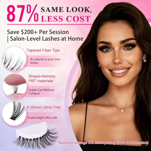 CCODDY Waltz 40D lash clusters showcasing fluffy dramatic look