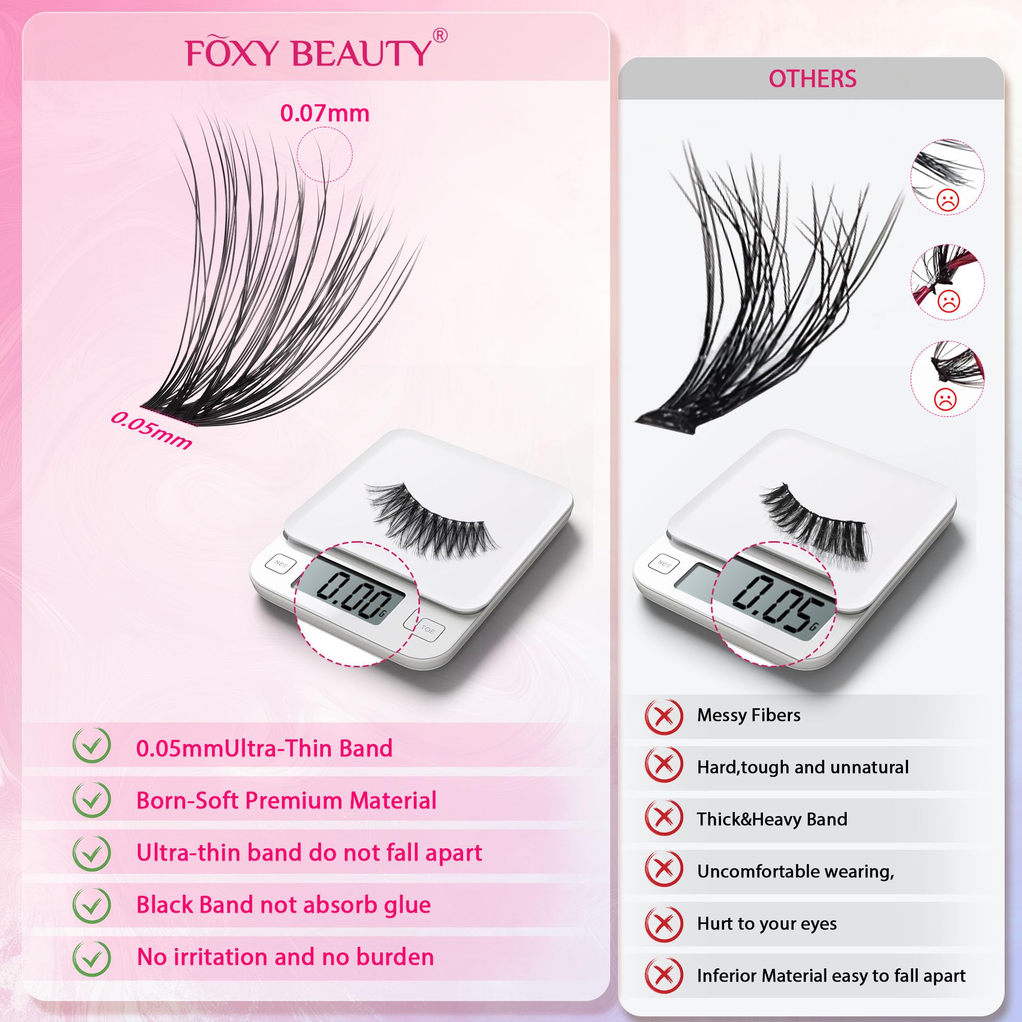 CCODDY Waltz 60D lash clusters for bold volume