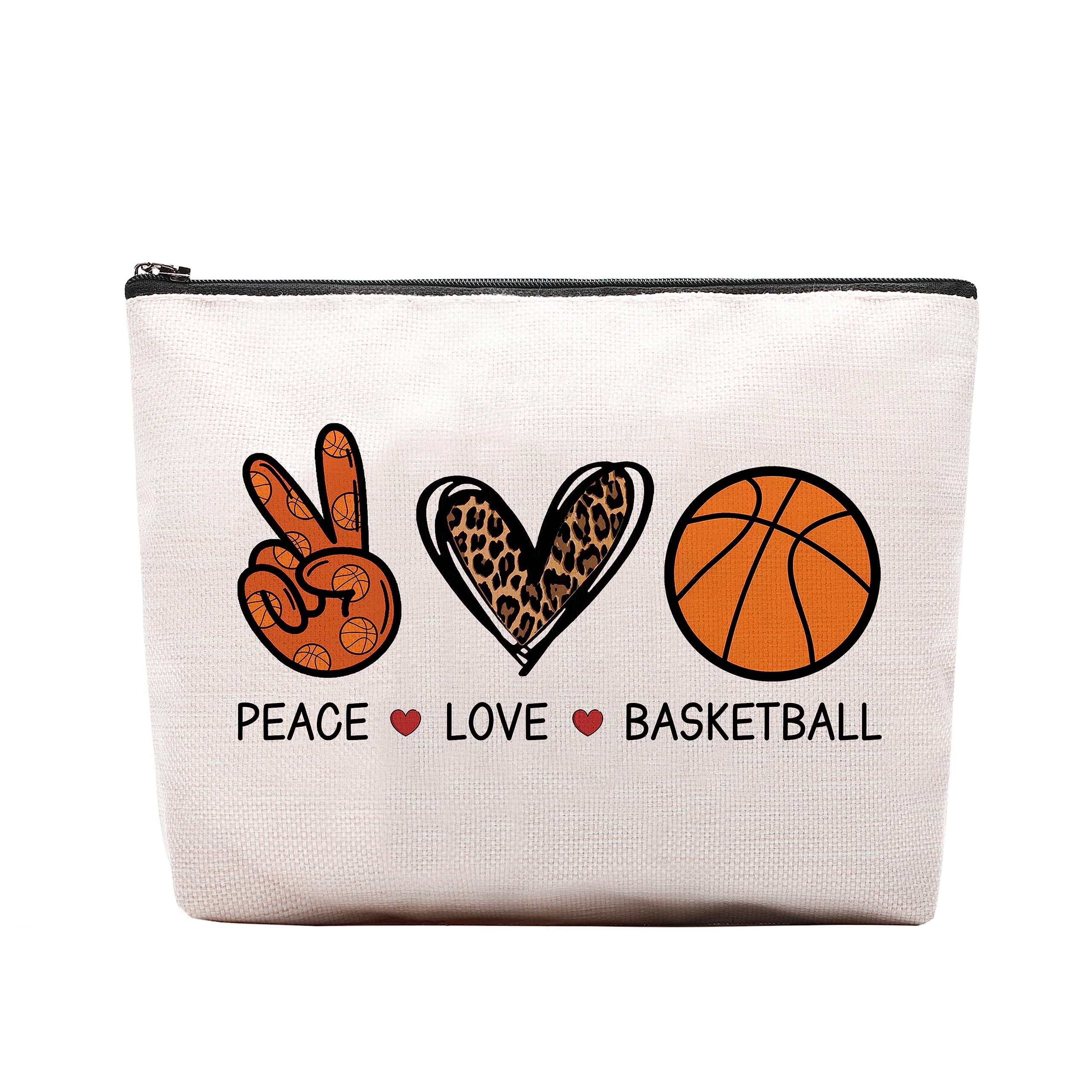 CEASQVAA basketball gifts cosmetic bag with sporty style for gym bag organization