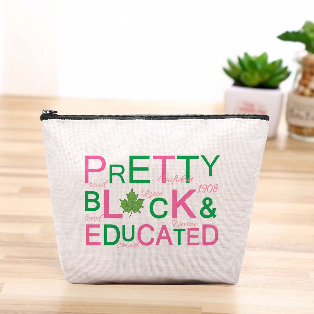 CEASQVAA canvas makeup bag close-up highlighting durable fabric and vibrant print.