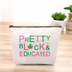 CEASQVAA canvas makeup bag close-up highlighting durable fabric and vibrant print.