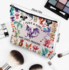 CEASQVAA Dragon Gifts makeup bag zipper close with smooth action