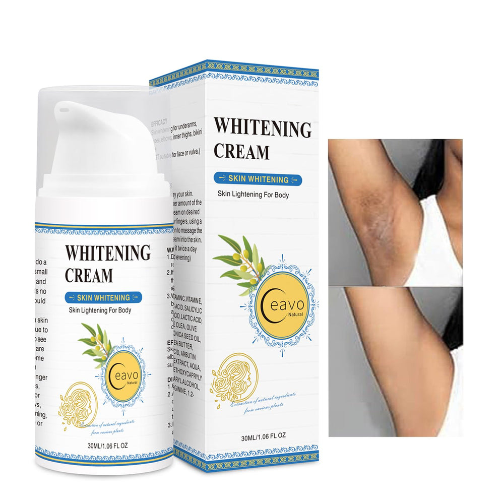 Ceavo Skin Bleaching Cream texture closeup reveals creamy consistency for easy application