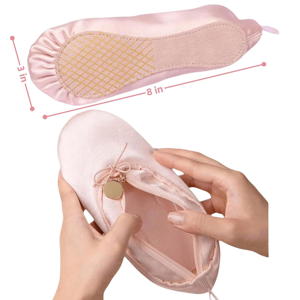 CECKQUE ballet makeup bag eight-inch size fits cosmetics on the go