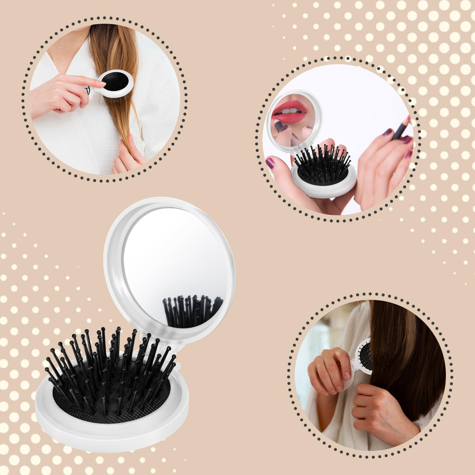 Cecnamt soft bristles gently detangle without pulling.