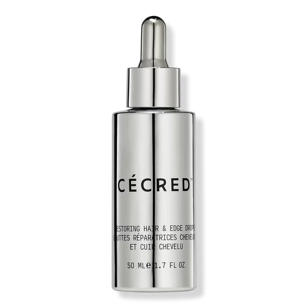 Cécred Restoring Hair & Edge Drops bottle pour shows fast-absorbing scalp care for daily use