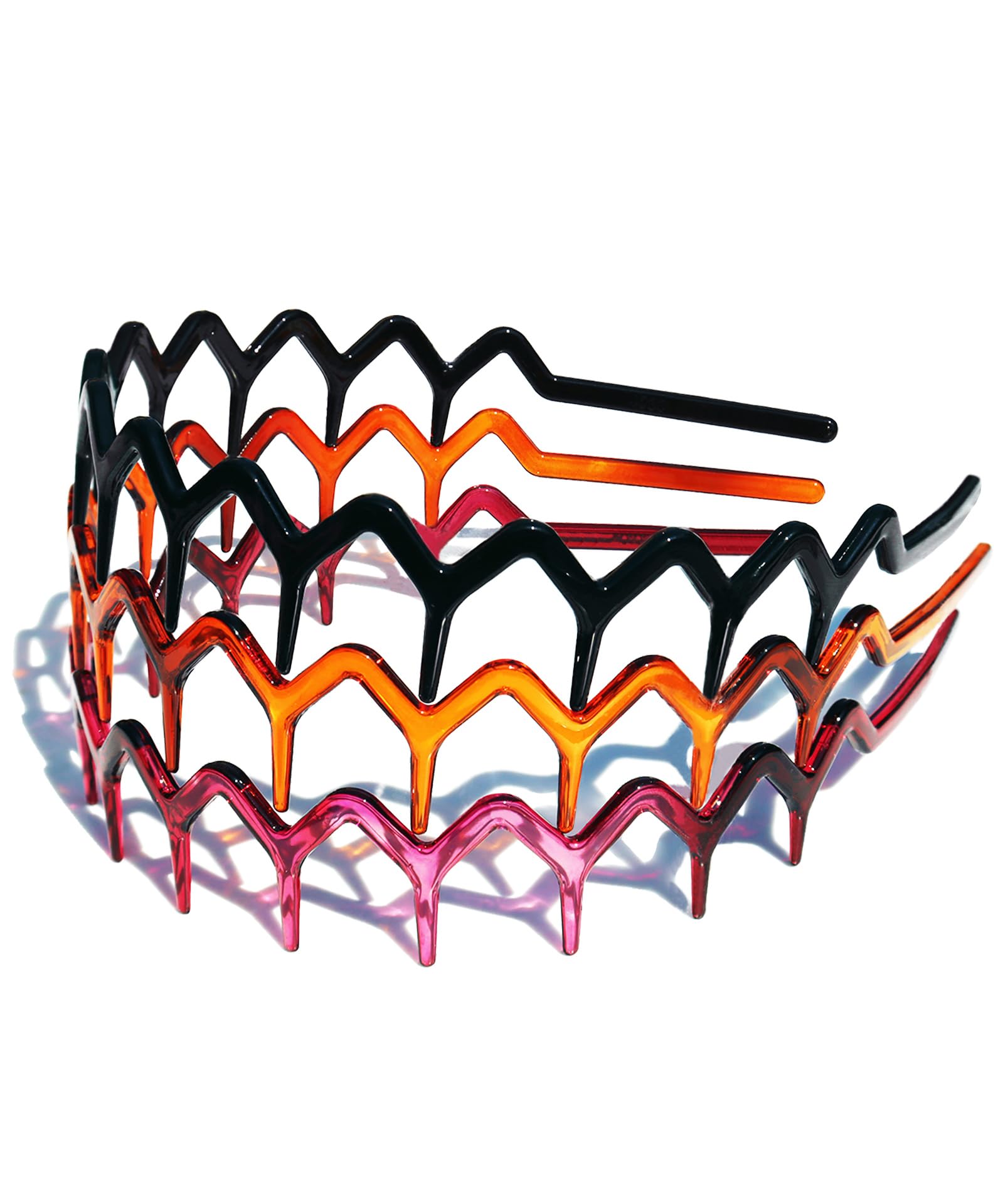 CeeGlow zigzag sharktooth headband in black keeps hair neat and stylish.