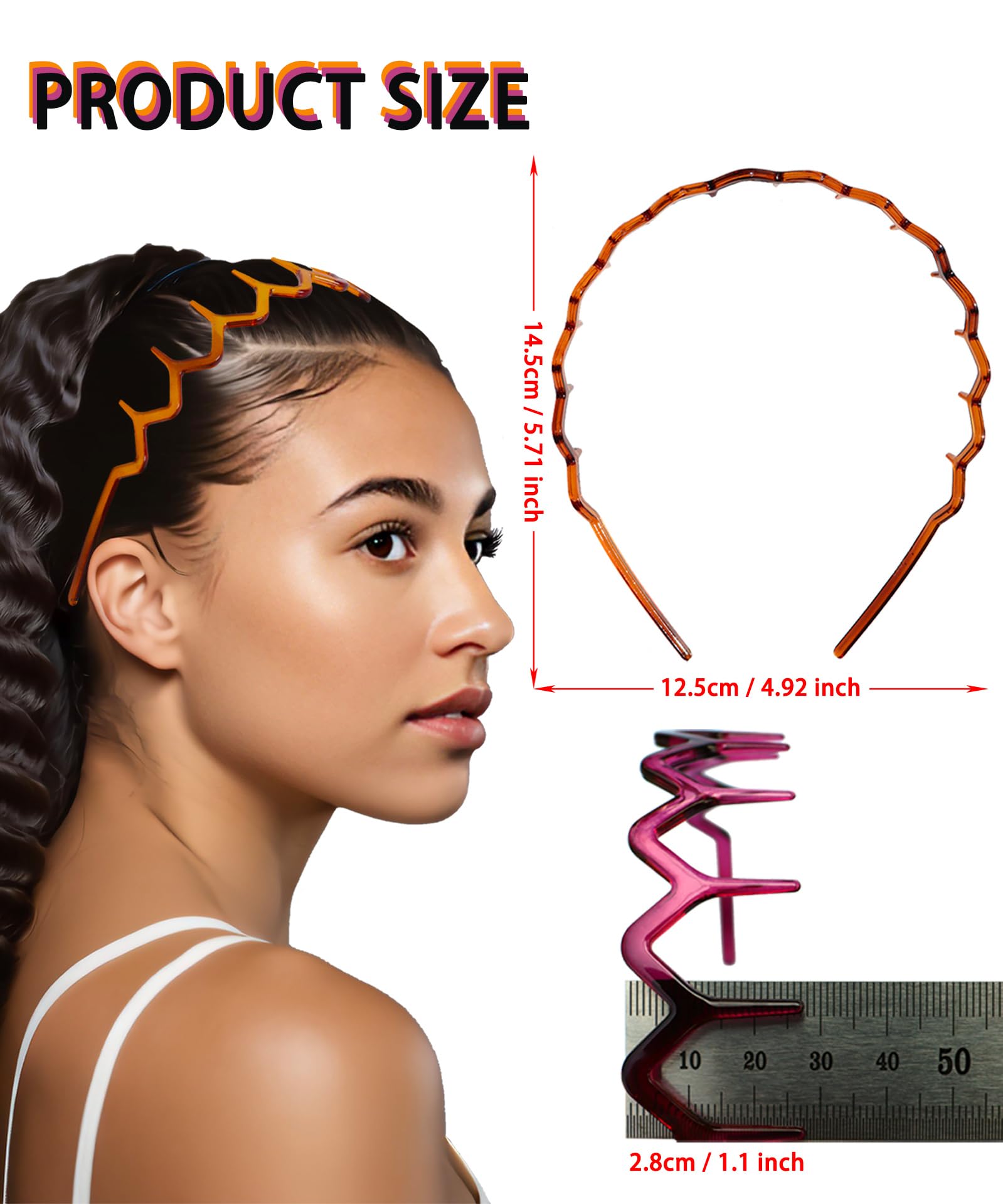 CeeGlow violet headband showcases bold style with comfortable grip.
