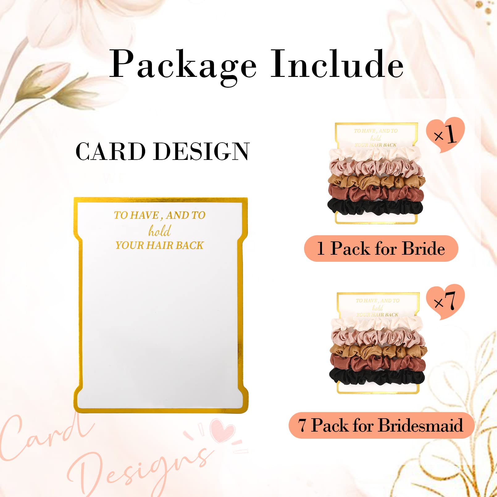 CEELGON Rose Gold satin scrunchies for party-ready updos