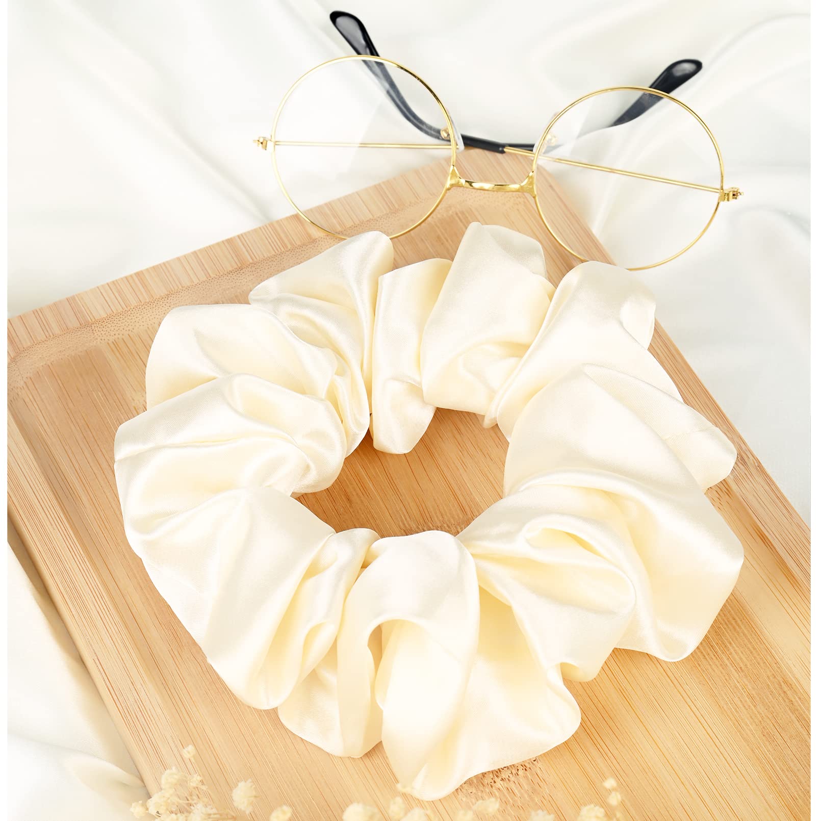 CEELGON satin scrunchies dark brown color offers versatile styling and gentle removal.