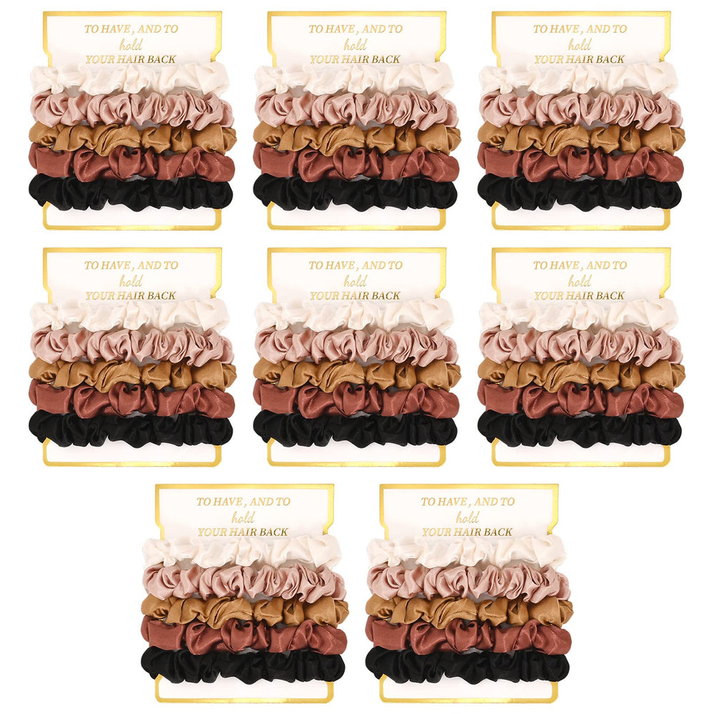 CEELGON satin scrunchies in hand-ready styling on-the-go