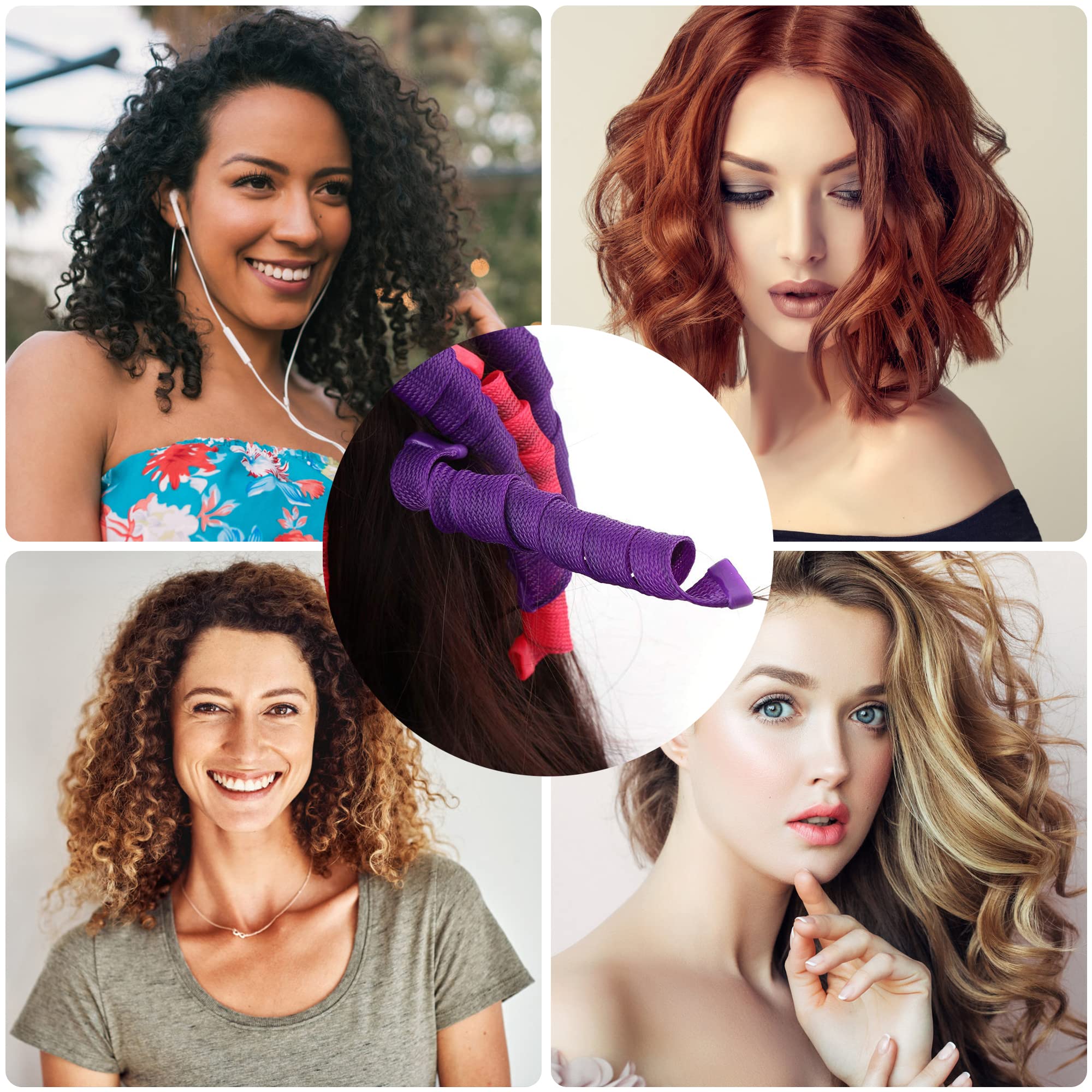 CEKEME 55cm rollers shown for long-hair curl versatility