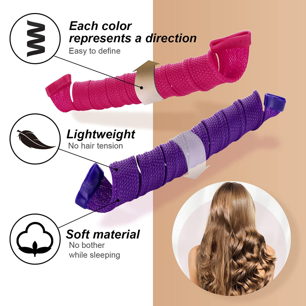 CEKEME heatless spiral rollers and styling hooks ready for quick DIY curls