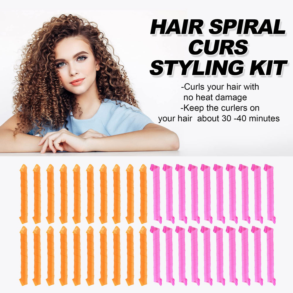 CEKEME long hair 22in curlers in use for natural waves.