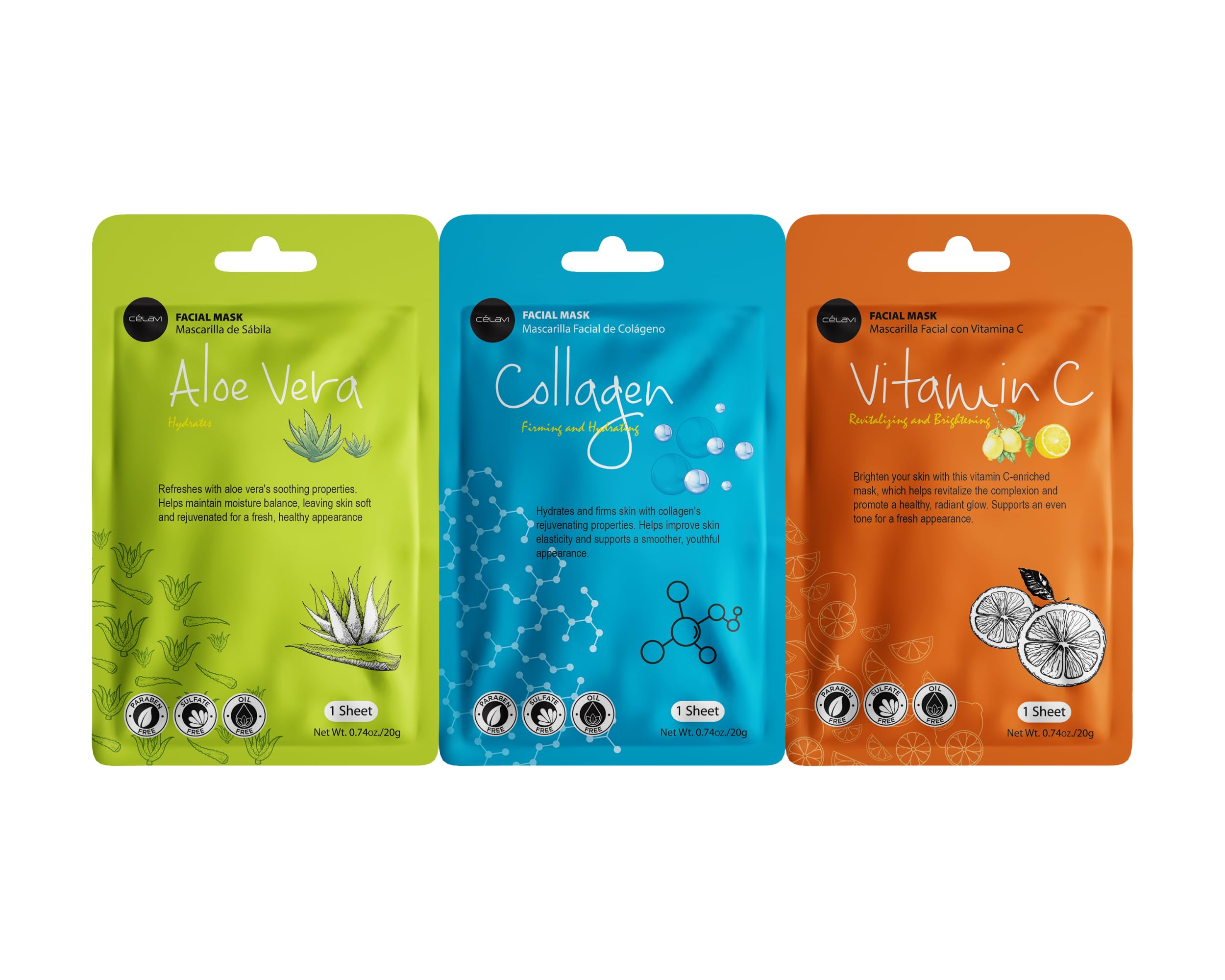 Celavi Essence mask being applied suggests an easy at-home pampering ritual.
