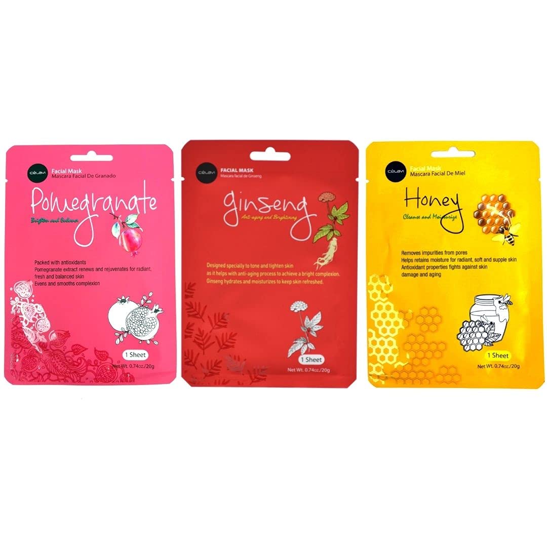 Celavi Essence Face Mask 12-Pack closeup highlights Korea-made, cruelty-free skincare routine