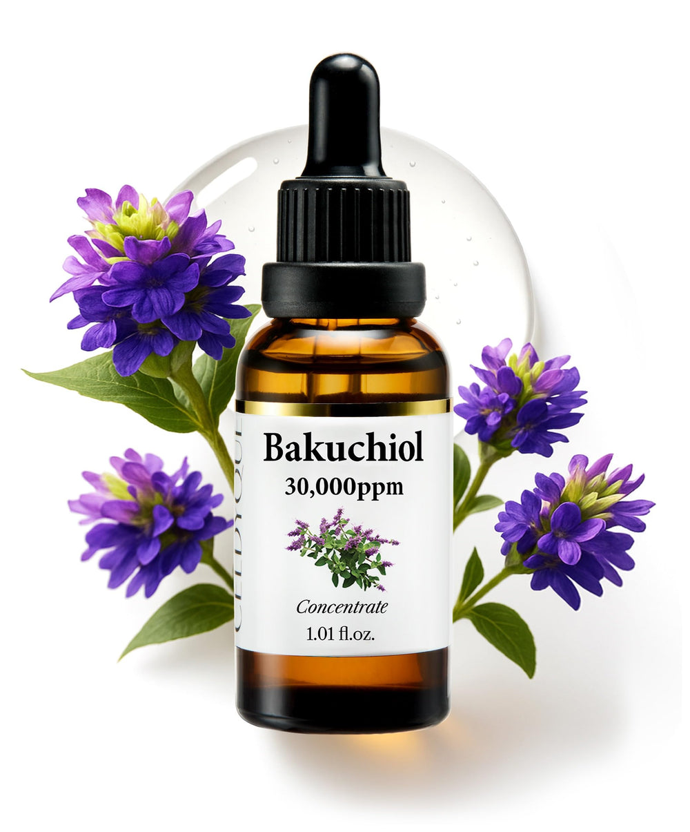 CELDYQUE Bakuchiol Serum packaging close-up indicating vegan cruelty-free formula
