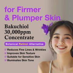 CELDYQUE Bakuchiol Serum texture close-up showing smooth, hydrated skin prep
