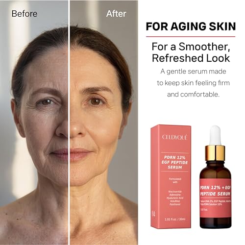 Application of CELDYQUE Salmon DNA serum highlighting its smooth texture.