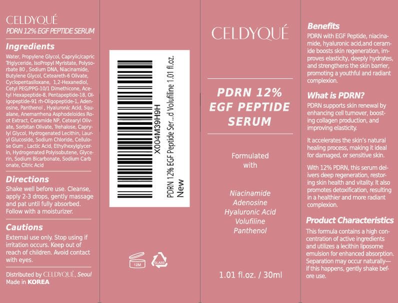 Applying CELDYQUE Salmon DNA serum directly onto skin indicating ease of use.