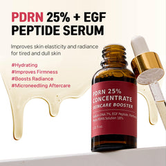 CELDYQUE serum bottle closeup highlights lightweight, fast-absorbing formula for smooth skin.